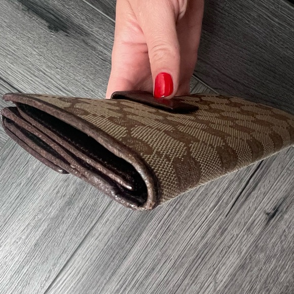 Gucci Monogram Long Canvas and Leather Wallet - Picture 11 of 11